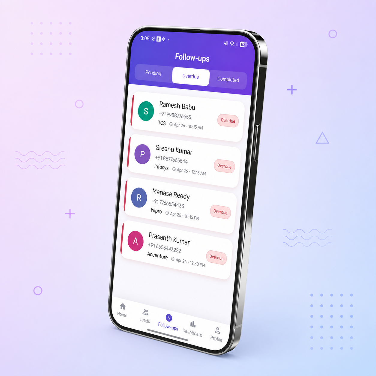 Follow-up scheduling and reminders